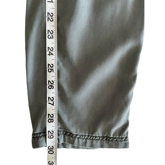 Hei Hei for Anthropologie 27” Sage Green Skinny Pants Cargo Zip Pocket Tencel - Picture 8 of 9